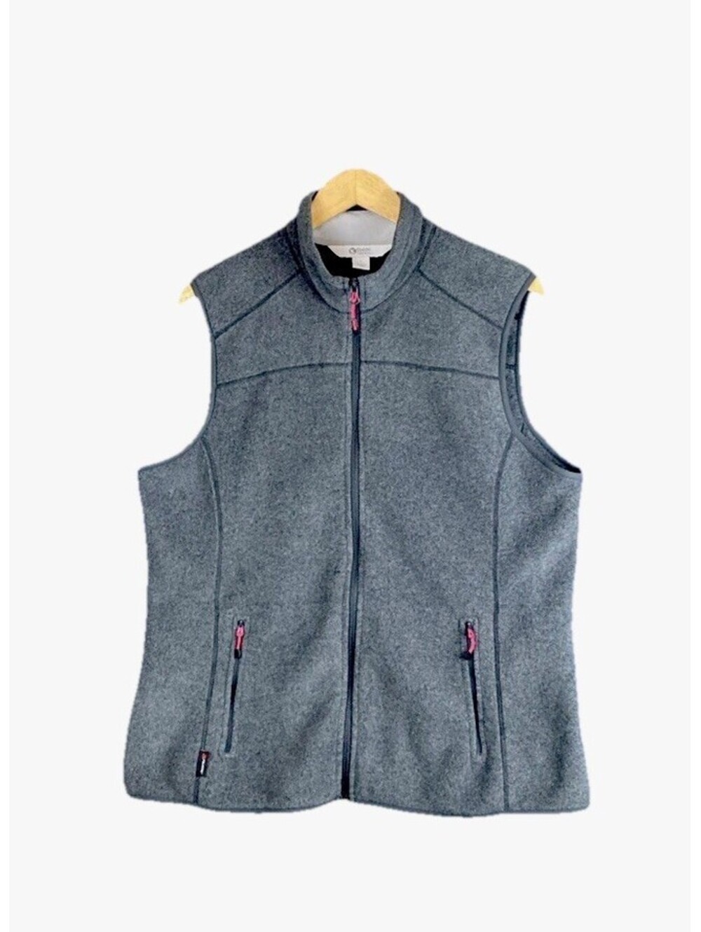 Guide Series Women’s Polartec Sleeveless Full Zip Fleece Sz L Grey
